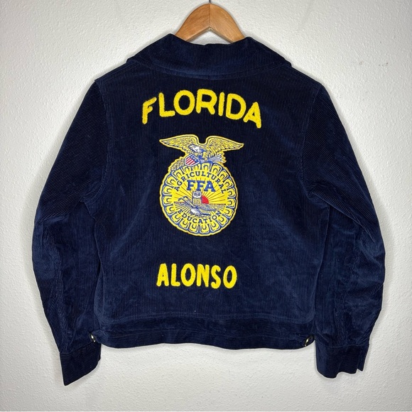 FFAjacket FFAジャケット FLORIDA FFA Jacket Women's Small Size 36 Blue Corduroy Florida Alonso